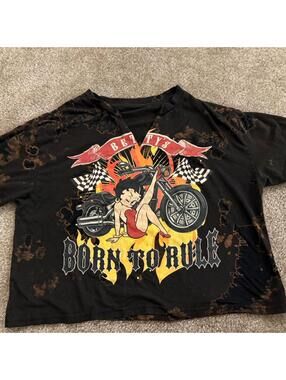 Men's Black and Multi Tshirt